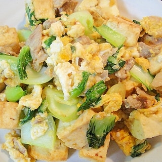 豆腐と青梗菜の卵炒め